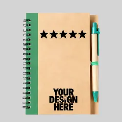 Kraft Paper A5  Notebook With Pen