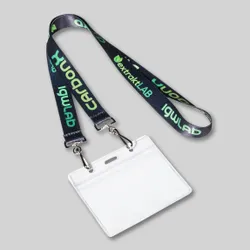 Custom Dye Sublimated Open Ended Lanyard with Badge Holders