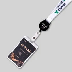 Custom Full Color Lanyard with ID Reels and Aluminum Badge Holders