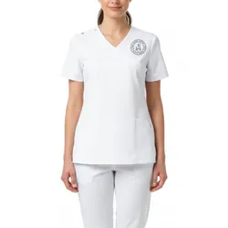 Economy Womens Mock Wrap Scrub Set