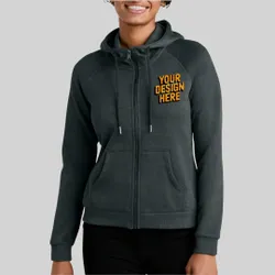 Allmade Women's Organic CVC Fleece Full-Zip Hoodie