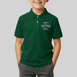 Hanes Youth 50/50 EcoSmart Jersey Knit Polo