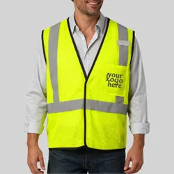 CornerStone® ANSI 107 Class 2 Economy Mesh One-Pocket Vest