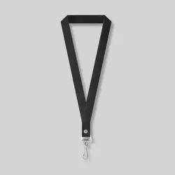 Blank Polyester Lanyard With Silver Swivel Hook