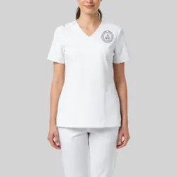 Economy Womens Mock Wrap Scrub Set