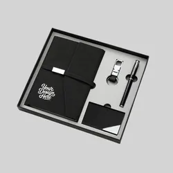 Hardbound Leather Laptop Card Set