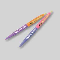 BIC Clic Pens with Gold Trim