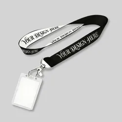 Custom Woven Lanyard With Badge Holders