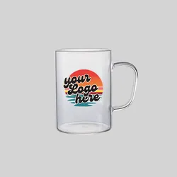 14 oz Transparent Glass Cup