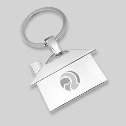 Custom House Shaped Metal Keychains
