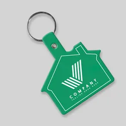 Custom House Shape Flexible Keychains