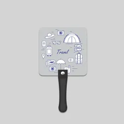 Rounded Square Hand Fan