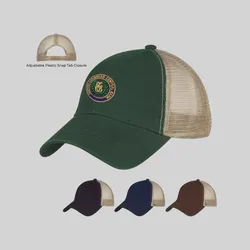 Custom Washed Cotton Mesh Back Trucker Cap