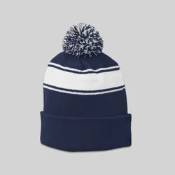 Custom Sport-Tek® Stripe Pom Pom Beanie