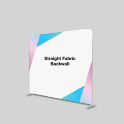 Custom Straight Tension Fabric Backdrop Media Wall