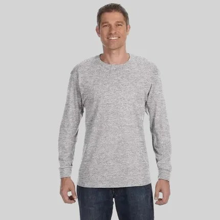 Hanes 6 oz. Tagless Long-Sleeve T-Shirt - Light/Heather