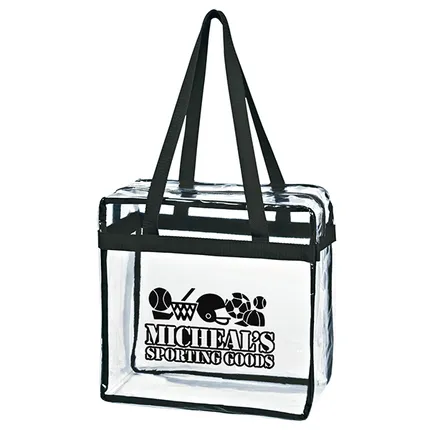 CLEAR TOTE BAG WITH ZIPPER