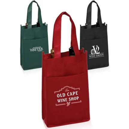 Non-Woven Vineyard Two Bottle Wine Bags