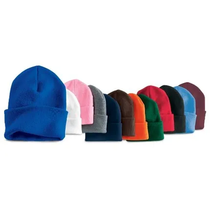 Yupoong Solid Acrylic Knit Cap With Cuffed Bottom - Dark/All