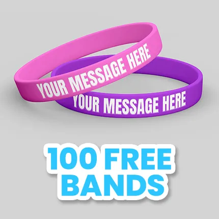 1/2 inch Color Filled Debossed Wristband    