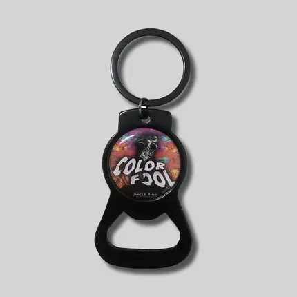 Custom Bottle Opener Metal Keychain - Style D