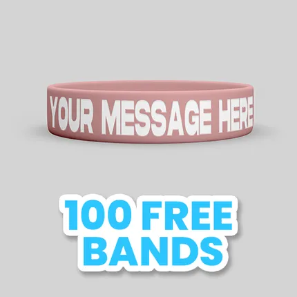 3/4 inch Debossed Color Filled Wristband   