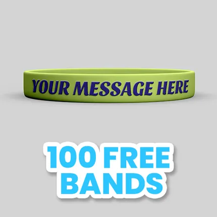 Custom Embossed Printed Silicone Wristbands 