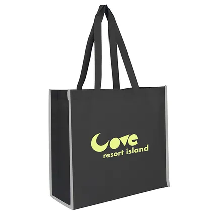 NON-WOVEN REFLECTIVE EDGE TOTE BAG