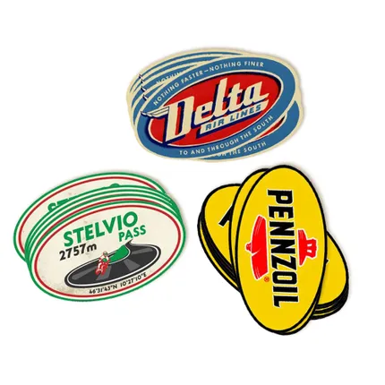 Oval Stickers-3"X2" 