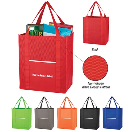 NON-WOVEN WAVE SHOPPER TOTE BAG