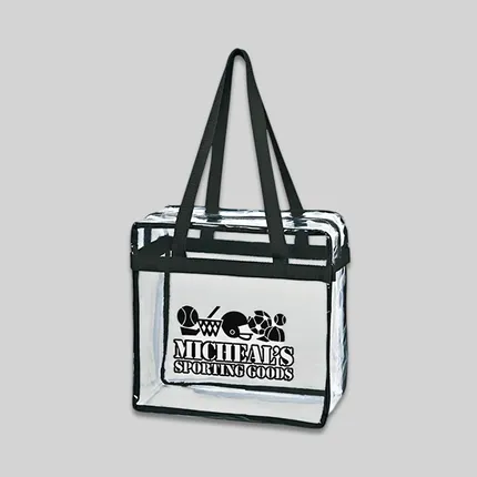 CLEAR TOTE BAG WITH ZIPPER