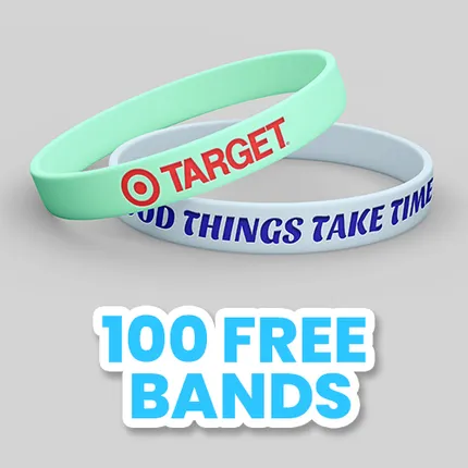 Custom Debossed Colorfilled Wristbands