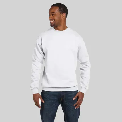 Hanes 7.8 oz 50/50 Fleece Comfort Blend Crew - White