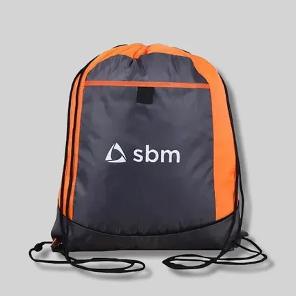 Budget Custom Two Tone Sided Drawstring Tote Bag