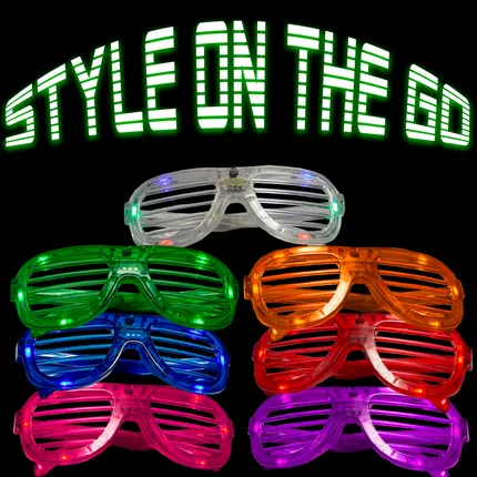 LED Flashing 80s Sunglasses 