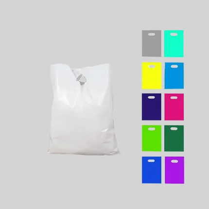 Soft PE Plastic Die Cut Shop Tote Bags 