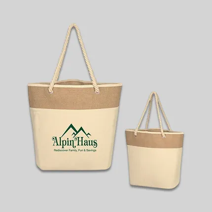 Burlap Rope Tote Bag - BG