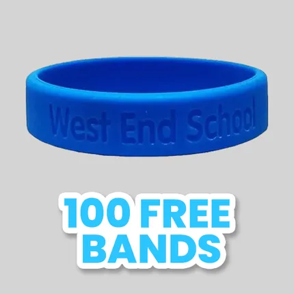 Debossed - 3/4 inch Wristband 