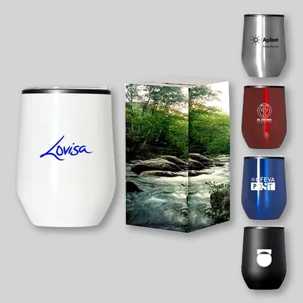 Custom 12oz Economy Wine Tumbler with Gift Box Set