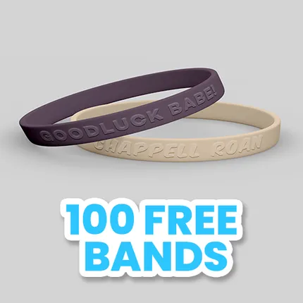Embossed 1/4 inch Wristband     