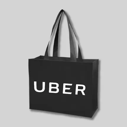 Non Woven Shopper Tote Bag With Hook & Loop Closure - BG