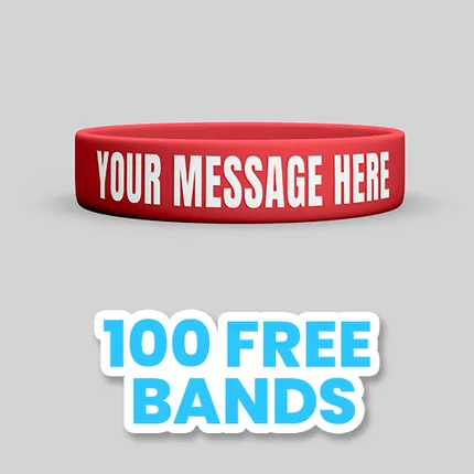 Custom 3/4 Inch Wristbands     