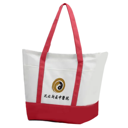 Budget Custom Large Heavy Cotton Canvas Boat Tote Bag