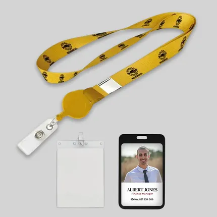 5/8 inch Polyester/Badge Reel Lanyard Combo-B