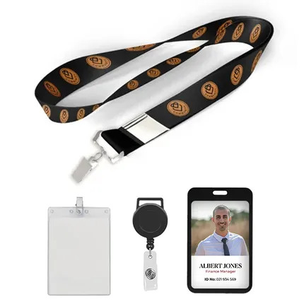 3/4 inch Price Saver Lanyard with Bull Dog Clip-A