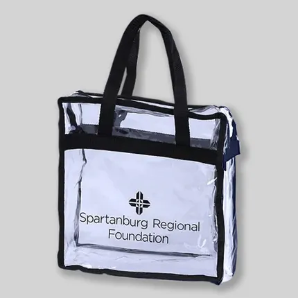 Budget Custom Clear Tote Bag With Zipper