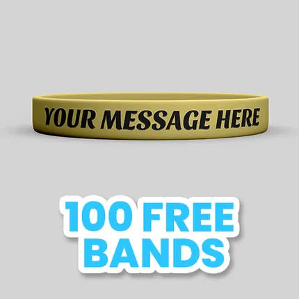1/2 inch Color Filled Debossed Wristband 