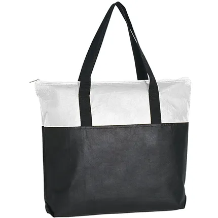NON-WOVEN ZIPPERED TOTE BAG  