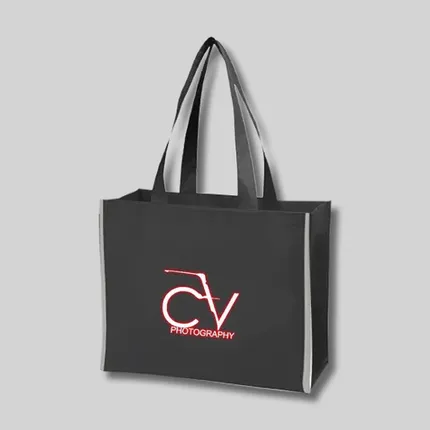 Budget Custom Non Woven Reflective Edge Tote Bag