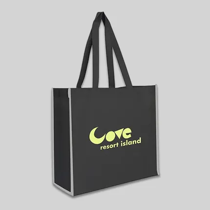 NON-WOVEN REFLECTIVE EDGE TOTE BAG